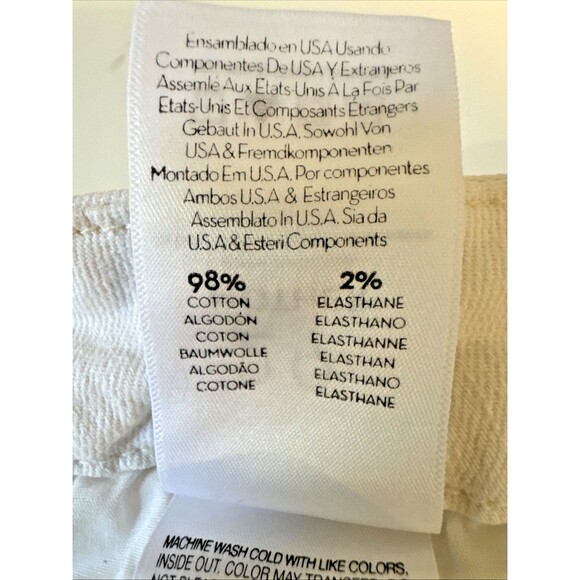 MOTHER The Pixie Size 29 High Rise Skinny Jeans Taste The Rainbow Cream Buttons - Picture 6 of 13